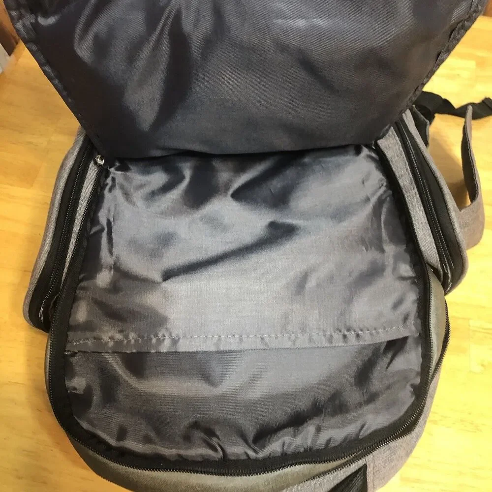 Eddie Bauer Backpack Diaper Bag‎ Gray Baby First Adventure READ Desc